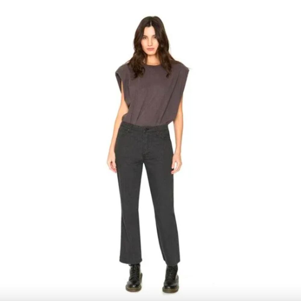 2/$30 FREE PEOPLE Sandrine Rose Straight Leg Jeans Size 27 Black New $198